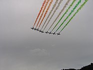 Italy's Frecce Tricolori fly over Rome celebrating Festa della Repubblica 2006