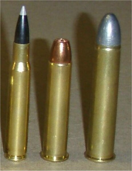 From left, .30-06, .45-70, and .50-90 Sharps