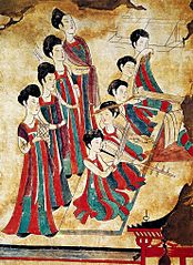 A Group of Tang Dynasty Musicians from the Tomb of Li Shou (李壽) (577-630 AD), early Tang dynasty.