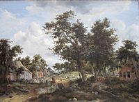 A Wooded Landscape with Travelers on a Path through a Hamlet label QS:Len,"A Wooded Landscape with Travelers on a Path through a Hamlet" label QS:Lpl,"Pejzaż leśny z podróżnymi na drodze przez wioskę" 1665年頃 date QS:P,+1665-00-00T00:00:00Z/9,P1480,Q5727902 .