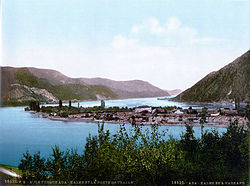 Изглед от залетия остров Ада кале (снимката е от периода 1890 – 1905 г.)