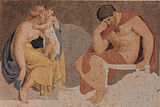 Sorrowful Ajax with Termessa and Eurysakes, 1791. Watercolour over graphite, 22.7 x 33.6 cm