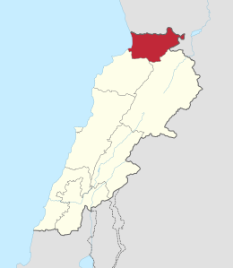 Gouvernorat d'Akkar - Localisation
