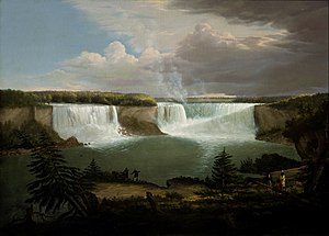 «Общий вид Ниагарского водопада» — картина Алвана Фишера[en], 1820