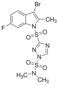 Structural formula of amisulbromine