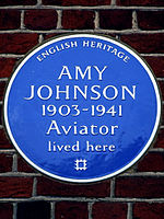 Amy Johnson 1903-1941 Aviator lived here.jpg