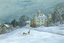 Berg Palace in winter (Anton Zwengauer) Anton Zwengauer Schloss Berg im Winter.jpg