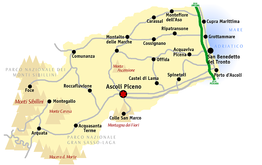 Kaart van Ascoli Piceno (AP)