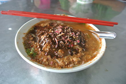 A bowl of Penang Laksa from the Air Itam area.