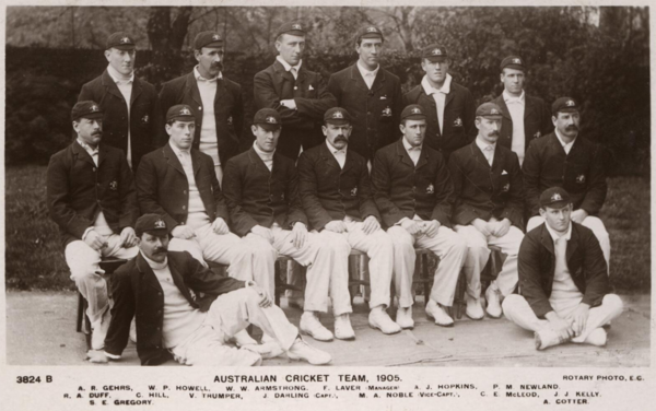 The Australian team that toured England in 1905.