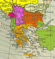 carte ancienne des Balkans et de l'Égée