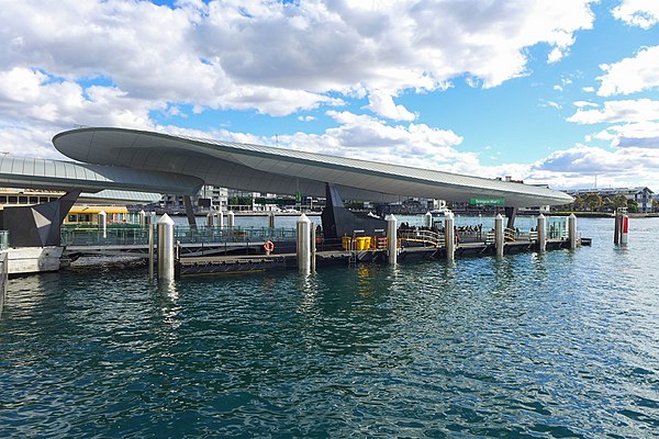 View of the wharf in August 2017