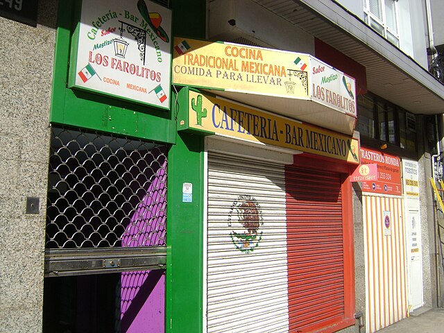 Mexican bar in Coruña, Galicia, Spain.