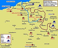 Battle of the Pyrenees, 25 July 1813 Battle of the Pyrenees 1813 Map.JPG