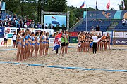 Deutsch: Beachhandball Europameisterschaften 2019 (Beach handball Euro); Tag 6: 7. Juli 2019 – Spiel um Platz Drei, Frauen, Kroatien-Niederlande 0:2 (14:23, 20:22) English: Beach handball Euro; Day 6: 7 July 2019 – Women's Bronze Medal Match – Croatia-Netherlands 0:2 (14:23, 20:22)