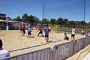 Deutsch: Beachhandball bei den Olympischen Jugendspielen 2018; Tag 4, 10. Oktober 2018; Jungs, Vorrunde, Gruppe A - Chinese Taipei (Taiwan)-Thailand 0:2 English: Beach handball at the 2018 Summer Youth Olympics at 10 October 2018 – Boys Preliminary Round Group A‎ – Chinese Taipei-Thailand 0:2