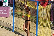 Deutsch: Beachhandball bei den Olympischen Jugendspielen 2018; Tag 3, 9. Oktober 2018; Jungs, Vorrunde, Gruppe B - Argentinien-Hongkong 2:0 English: Beach handball at the 2018 Summer Youth Olympics at 9 October 2018 – Girls Preliminary Round Group B – Argentina-Hing Kong 2:0