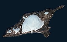 Bennett Island in NASA Landsat image