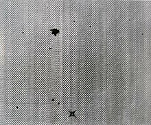 Micrometeoroid impacts in Beta cloth Beta cloth penetration.jpg