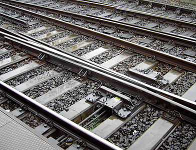 What is the purpose of the V-shaped rail between two straight rails on a  railway? - Quora