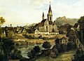 St. Martin church view across the Nahe river. After a work by J. Thürmer; after 1817. oil on canvas, 53x72 cm