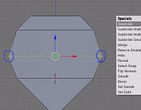 Select the middle vertices