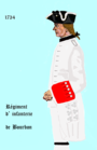 régiment de Bourbon de 1734 à 1757