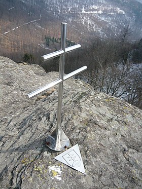 Krzyż szczytowy na szczycie Buchlova