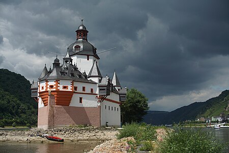 Pfalzgrafenstein Castle in the river Rhine near Kaub Photograph: Kassandrum