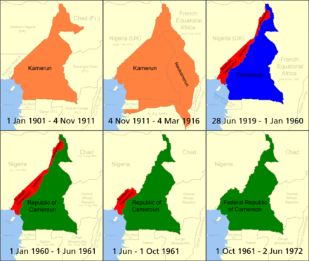 喀麦隆的边界变迁   德属喀麦隆   英属喀麦隆   法属喀麦隆   喀麦隆共和国