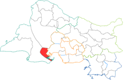 Kanton Port-Saint-Louis-du-Rhône na mapě departementu Bouches-du-Rhône