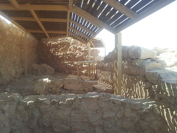 An ancient casemate wall at Masada