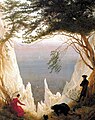 Ein Gemälde von Caspar David Friedrich: „Kreidefelsen auf Rügen“