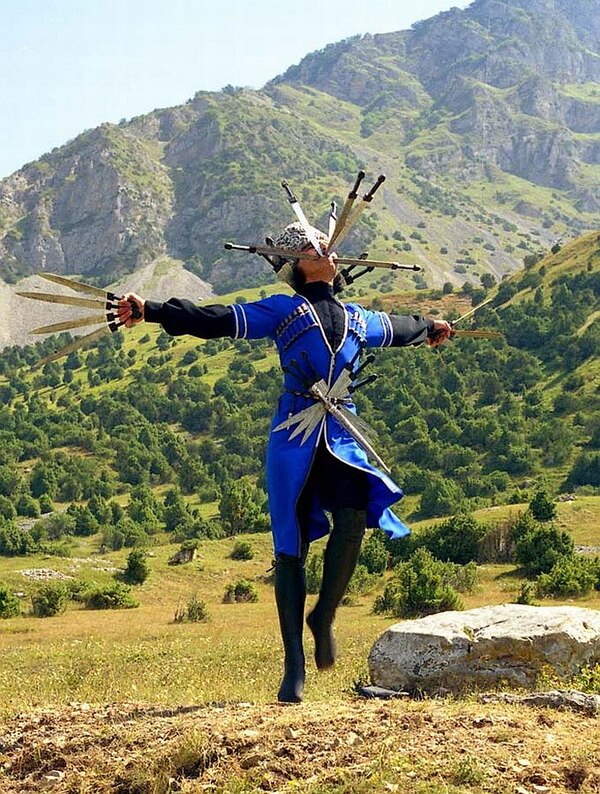 Ossetian folk dancer in North Ossetia (Russia), 2010