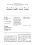 Миниатюра для Файл:Chaotic scattering and escape times of marginally trapped ultracold neutrons (IA jresv110n4p367).pdf