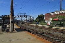 Platforms for the Chestnut Hill West Line Chestnut Hill West Line platforms facing south, North Philadelphia station, September 2013.jpg