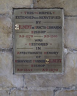 <span class="mw-page-title-main">Gilbert of St Leonard</span> 13th and 14th-century Bishop of Chichester