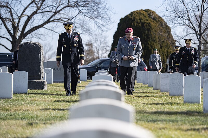 File:Chief of Staff of the Germany Army Lieutenant General Alfons Mais participates in an Army Full Honors Wreath-Laying Ceremony at the Tomb of the Unknown Soldier at Arlington National Cemetery on February 1, 2024 - 29.jpg