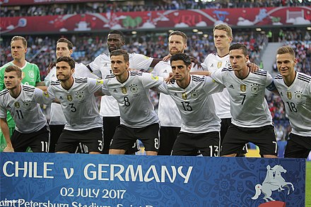 Germany's starting XI squad that had beaten Chile 1–0 in the 2017 (last) edition of the FIFA Confederations Cup.