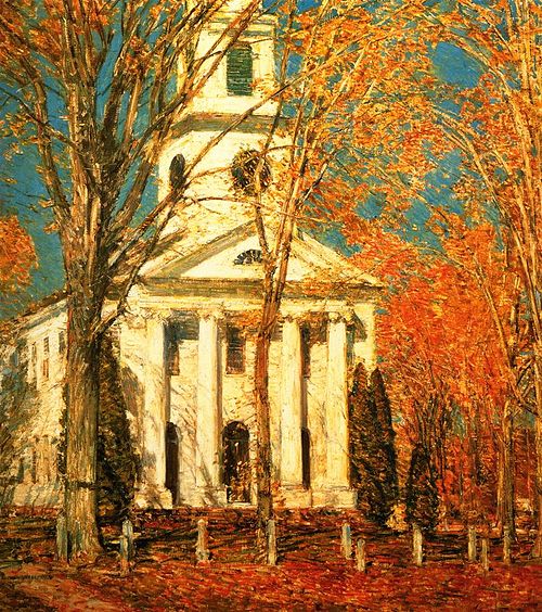 Church at Old Lyme, oil on canvas, Childe Hassam, 1905