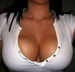 Cleavage in tight white shirt.jpg