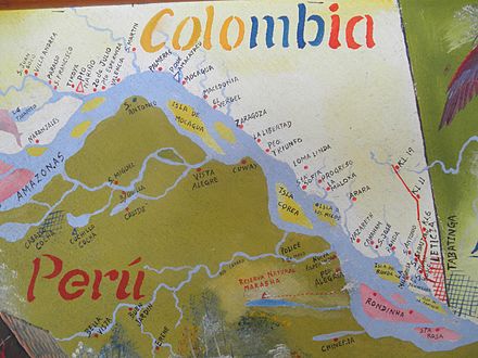 map of Colombian Amazonas region