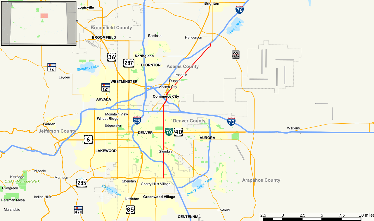 File Colorado State Highway 2 Map Svg Wikimedia Commons