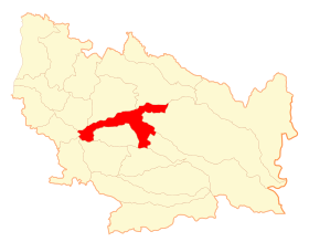 Location of the Chillán commune in the Biobío Region