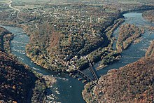 Confluence of the Potomac and Shenandoah at Harpers Ferry