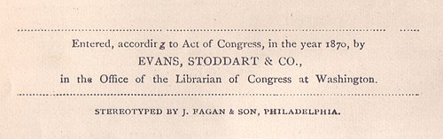 A copyright notice from a 19th-century book published in the United States Copyright-1870-stereotype-mark.jpg