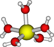 Proposed square pyramidal structure of [Cu(H2O)5] in aqueous solution Cu water.png