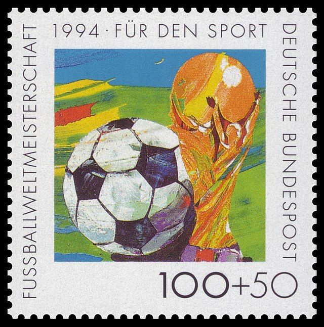 طابع صدر بمُناسبة بُطولة كأس العالم لِكُرة القدم 1994