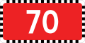 Polski: Tabliczka drogi krajowej nr 70 wskazująca na dopuszczalny nacisk osi pojazdu do 10 t