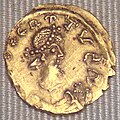 Солид на Дагоберт I, Марсеј, 623–629. Кабинет на медали, Париз.